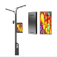 Lampadaire étanche LED Affichage extérieur P2 P3 P5 LED Patch Light Pole Écran LED double face Panneau 200*200mm