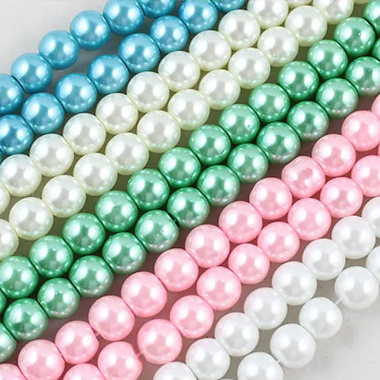 High quality factory direct beads string imitation glass pearl beads yiwu