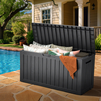 Stock entrepôt USA : Boîte de rangement extérieure en résine de 270 L (72 gallons) pour patio, jardin, accessoires de piscine et coussins
