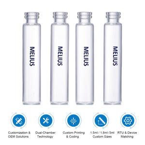 Cartouche en verre borosilicate neutre LINUO GMP Production 1,8 ml, cartouche dentaire 3 ml, cartouche pour stylo injecteur - Product Image 1