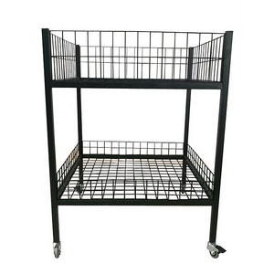 Étagère de présentation en fil métallique carrée pour supermarché, avec 2 étagères de rangement pour les collations, le <span class=keywords><strong>pain</strong></span> ou les jouets - Product Image 3