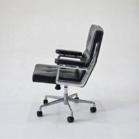 Silla de oficina de aleación de aluminio de altura ajustable plegable minimalista clásico Vintage Boss Light Luxury Home Computer Swivel