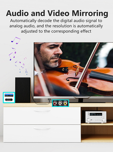 Kabel konverter Tipe C ke <span class=keywords><strong>RCA</strong></span>, dengan fungsi Cermin pengisian, jaket PVC resolusi 480P untuk mikrofon Speaker proyektor - Product Image 6