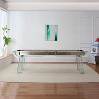Table de shuffleboard de qualité supérieure en verre épais de 9 pieds, 12 pieds, 14 pieds, 16 pieds pour le divertissement à domicile et l'affichage en salle de jeux commerciale