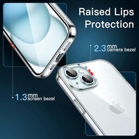 Vente en gros 1.5mm d'épaisseur étui de téléphone portable en TPU transparent pour iPhone 16 15 14 13 12 11 Pro Max X XS XR 8 7 6