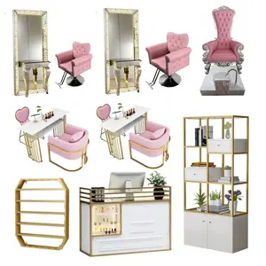Neue moderne luxus salon möbel sets elegante rosa barber stuhl für verkauf frankreich