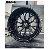 Jantes XINLAI Deep Concave Deep Lip Noir Mat 5x120 5x112 17-22 pouces Jantes en alliage d'aluminium forgé 2 pièces pour Benz Audi BMW