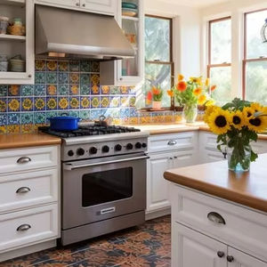 Cuisine moderne minimaliste en bois, armoires personnalisables, style ouvert suspendu, conception intégrée de la cuisine pour toute la maison - Product Image 1