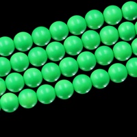 Stock 10mm perles de verre cristal rond en néon jaune vert rose rouge orange pour bricolage bijoux fantaisie bracelet accessoire