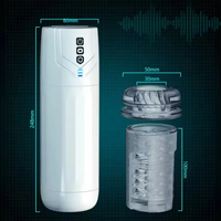 Masturbateur électrique portable automatique pour hommes, avec anneau vibrant rotatif, moule inversé invisible, en forme de coupe, jouet sexuel
