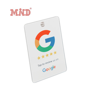 Google temassız yorumlar Google NFC çip sosyal medya QR kodu gözden geçirme plastik kartvizit - Product Image 1