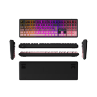 Clavier à membrane IP108 PRO, taille standard, 108 touches, sans fil tri-mode, rétroéclairage RGB, disposition portugaise, sensation mécanique, gaming avec bouton rotatif