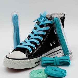 Lacets plats creux double couche en polyester 8MM personnalisés et colorés - Lacets pour baskets, chaussures en toile, skateboard, décontractées, vente en gros - Product Image 5