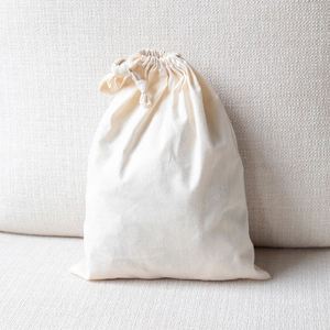Wholesale Promotional Eco Friendly Organic Cotton Pouch Small Canvas <b>Drawstring</b> <b>Bag</b> With Custom Logo Printed - Product Image 4