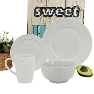 Wholesale price plates sets dinnerware porcelain dinnerware set flower