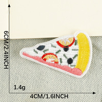 Étiquettes brodées sur ordinateur, chaussures, chapeaux, badges, accessoires vestimentaires, aliments de dessin animé, gâteaux, glaces, autocollants brodés en tissu