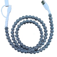 Câble de téléphone perlé à double connecteur Type-C, idéal pour le basketball, le football, le rugby, le tennis, le volleyball, le baseball et les événements sportifs – Vente Flash