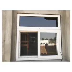 Fenêtre de glissière de cadre d'UPVC avec la dernière conception simple Windows d'Upvc de prix concurrentiel