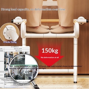 Hot Selling Ksitex Assist Aluminum Alloy Non-Slip Shower Chair Bathroom Safety Equipment Designed for Elderly Use - Product Image 1