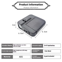 Luz LED para Puerta de Coche, Proyector de Logotipo, Luz de Bienvenida Personalizada, Lámpara de Sombra Fantasma, Ajuste Universal, Impermeable, Antideslizante, Nocturna