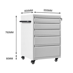 WOMA Venta al por mayor de fábrica: Banco de trabajo móvil de metal y acero con 5 cajones, personalizable OEM, con <span class=keywords><strong>ruedas</strong></span> para <span class=keywords><strong>taller</strong></span>, 5 años de garantía. - Product Image 3