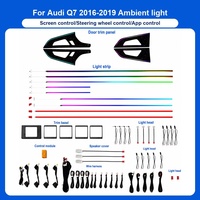 Éclairage intérieur et d'ambiance pour Audi Q7 2016-2025, éclairage d'ambiance pour voiture Q7 2025, 6 en 1, éclairage d'ambiance RGB pour voiture, commande par application