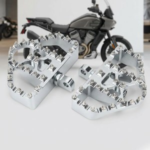 Repose-pieds larges en aluminium CNC pour Harley Sportster Dyna Softail - 360 °   Support rotatif mâle - Product Image 2