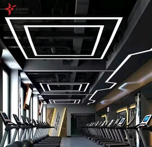 Apparecchi LED Rettangolari in Alluminio a Connessione Rapida - Sistema di Illuminazione Personalizzato per Uffici e Spazi Palestra - Product Image 1