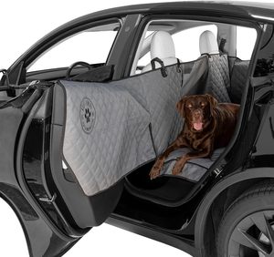 Venta al por mayor funda de asiento de coche para perro funda de asiento impermeable hamaca 600D resistente a prueba de arañazos fundas de asiento trasero suaves y duraderas - Product Image 1