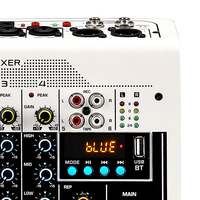 Mini mélangeur Dj professionnel, à bas prix, avec Usb 4 canaux, Console Dj, alimentation Audio