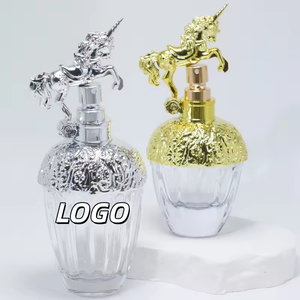 Wholesale Luxury Ladies Perfume <b>Bottles</b> Unique Shape 50ml 80ml Glass Hot Stamping <b>Pump</b> Sprayer - Product Image 1