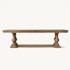 <span class=keywords><strong>Tavolo</strong></span> <span class=keywords><strong>da</strong></span> pranzo rettangolare in rovere massello francese con base a colonna romana, adatto per <span class=keywords><strong>6</strong></span>/8/10/12 persone, arredamento per sala <span class=keywords><strong>da</strong></span> pranzo per villa. - Product Image 2