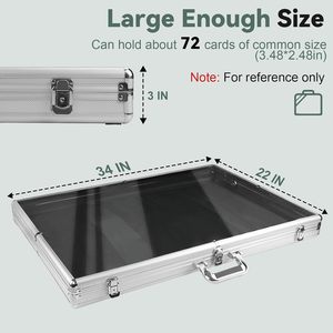 High Grade Aluminum Trading <b>Card</b> Display Cabinet with Locks Portable Tabletop Showcase for Collectible Graded <b>Cards</b> - Product Image 2