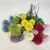 Fleurs décoratives violettes artificielles bon marché portes et fenêtres de mariage d'automne décoration 4 têtes de fruits artificiels en nid d'abeille