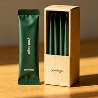 Ensemble de poudres de café et de matcha en sachets individuels de qualité supérieure avec boîte de présentation rigide, petits sachets, emballage de vente au détail pour comptoir, personnalisation de la marque