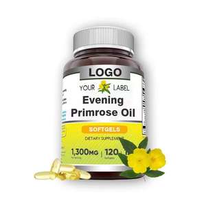 Kapsul Minyak Evening <span class=keywords><strong>Primrose</strong></span> OEM untuk Dukungan PMS & Pencerah Kulit, Diperas Dingin, untuk Dewasa - Product Image 1