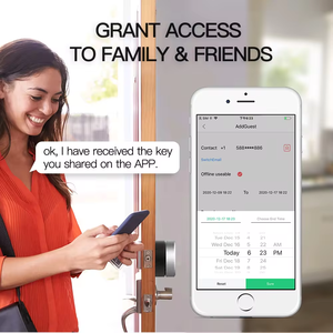 Tuya thông minh vân tay khóa cửa tự động nhà thông minh điều khiển từ xa <span class=keywords><strong>wifi</strong></span> không dây khóa xi lanh - Product Image 5