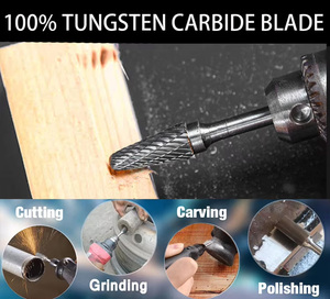Fraise rotative en carbure de tungstène OEM, 6 mm/1/4 po, à double coupe, surface polie, pour débavurage de métaux, vente directe usine, prête à l'emploi (<span class=keywords><strong>RTS</strong></span>) - Product Image 4