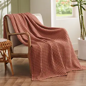 Couverture de printemps respirante légère Bedsure Cooling Cotton Waffle Queen Size Blanket pour lit canapé canapé