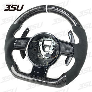 Palettes de changement de volant en cuir forgé en fibre de carbone pour Audi TT TTS TTRS R8 V8 V10 S3 S4 S5 <span class=keywords><strong>A3</strong></span> A4 A5 A6 - Product Image 2