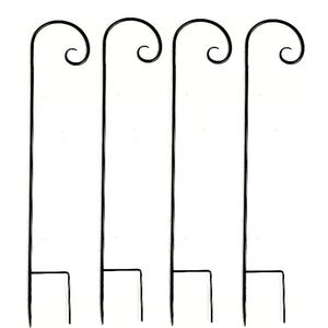 Crochet de jardin décoratif en métal fait à la main, robuste, pour suspendre des lampes solaires, des mangeoires à oiseaux, des bocaux en verre, des paniers à fleurs - Product Image 1