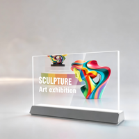 Écran d'affichage numérique Android tactile 10 points OLED transparent de 55 pouces pour magasin de détail, centre commercial, aéroport, animation