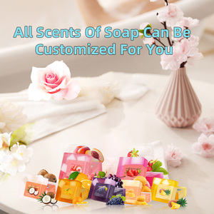 Tốt Nhà-Bán Hàng Hóa Tại Chỗ Trong Suốt Thanh Xà Phòng 100G Dâu Tây Cam Xoài Nho Đào Dừa Hạt Trái Cây Glycerin Xà Phòng - Product Image 6