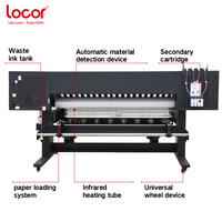 Imprimante numérique textile grand format Locor Deluxejet 6 pieds 180 cm, imprimante à sublimation pour tissus, machine à imprimer sur vêtements, traceur 4 têtes I3200