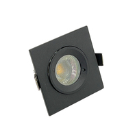 Plafonnier LED carré moderne, downlight GU10 IP44, spot encastré ignifuge en alliage d'aluminium 12W pour salle de bain