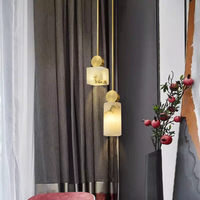 Fabricant de Zhongshan, vente en gros de luminaires suspendus en marbre et en albâtre pour chambre à coucher, tête de lit, couloir, restaurant, cuisine, lustre