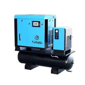 Compressor de ar de parafuso rotativo com economia de energia, 15kW, 20 HP, 15 Bar, 16 Bar, com secador de ar e tanque para corte a laser