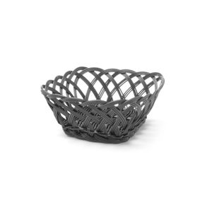 HENDI Black <b>Square</b> Serving Trays with Woven <b>Edges</b> 190x190x80mm - Product Image 1