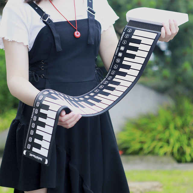 Hot Sale 49-Key Folding Silicone Portable Hand Roll Electronic Organ for Children's Beginner Piano Practise and Learning