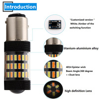 Liwiny Dual Color ámbar/blanco T20 7443 1157 3157 4014 60smd Led 7443 Led Switchback bombilla Drl luces de freno de señal de giro